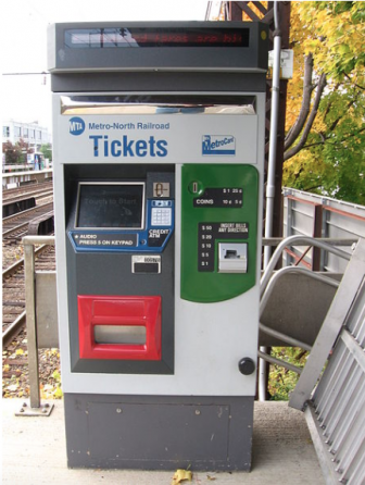 Metro-North Ticket Machine East Norwalk station.