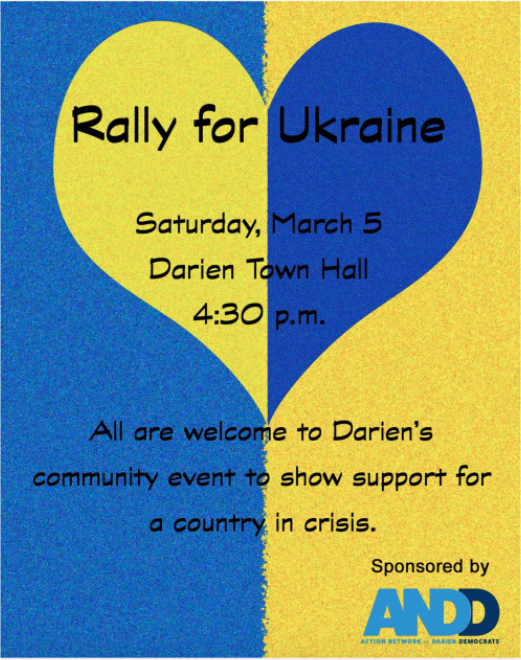 Rally for Ukraine Action Network of Darien Democrats Network of Darien Democrats