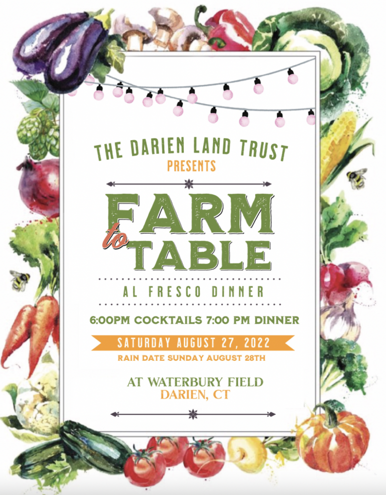Farm to Table poster 2022 Darien Land Trust