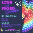 Loud and Proud Karaoke fundraiser poster April 2023