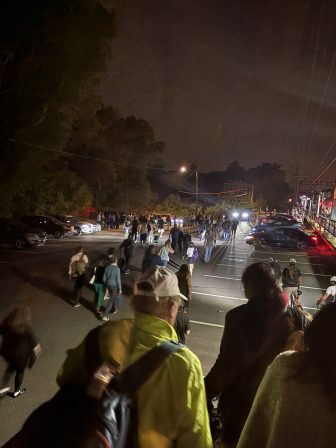 Train breakdown Bus commuters night